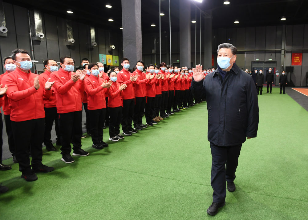 1月4日，习近平总书记在北京考察冬奥会、冬残奥会筹办备赛工作。新华社记者谢环驰摄