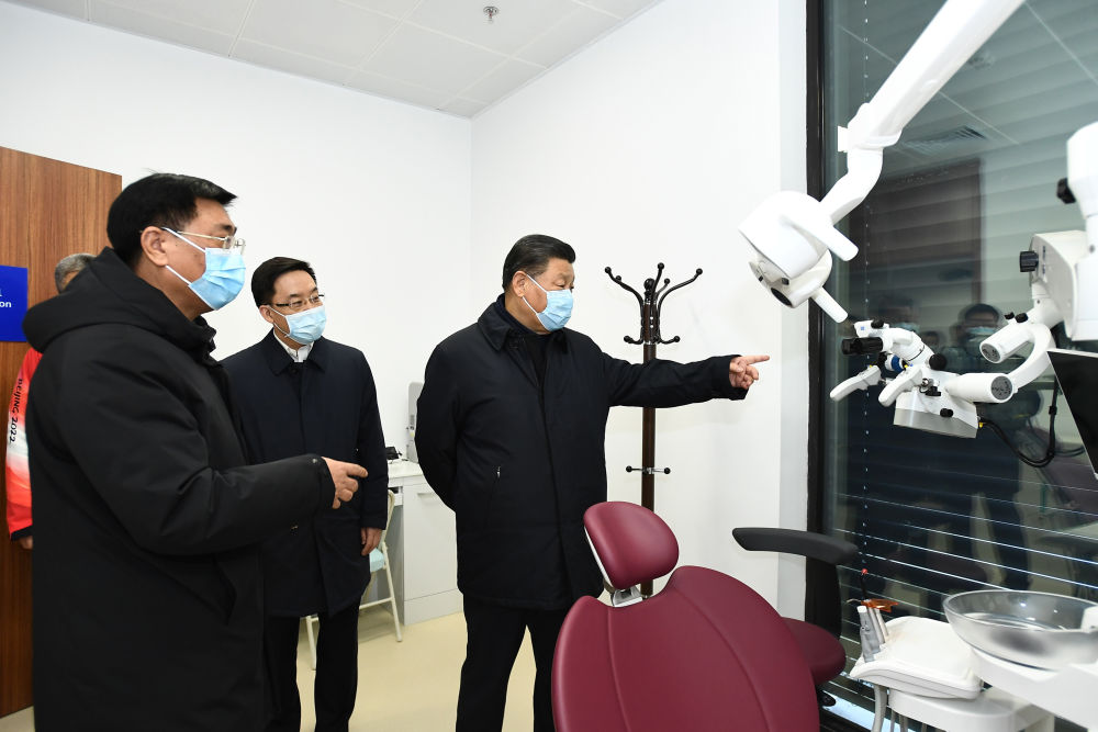 1月4日，习近平总书记在北京考察冬奥会、冬残奥会筹办备赛工作。新华社记者燕雁摄